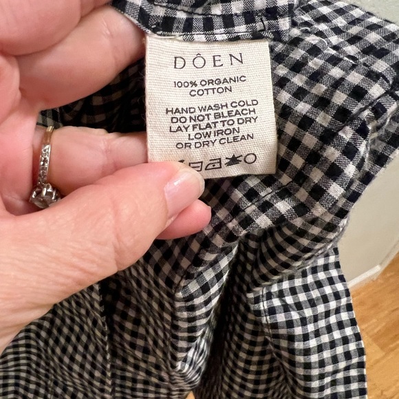 DOEN GINGHAM QUINN DRESS, XS - Picture 5 of 5